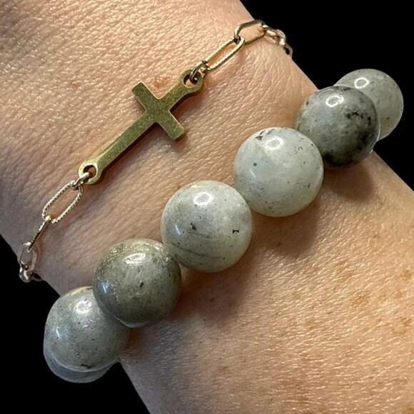 Labradorite Bracelet Jewelry crystal beaded accessories handmade boho fashion - Picture 7 of 10